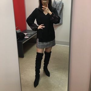 Shoedazzle Faux Suede Over-knee Boots 5.5